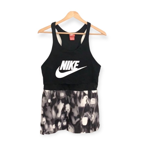 Nike Black Mesh Tye Die Tank Top - Picture 1 of 13